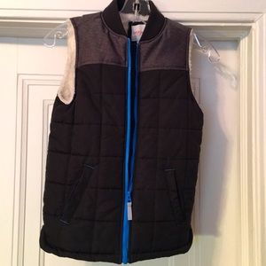 Kids Black and Blue Quilted Vest
